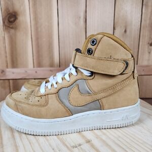 Nike Air Force 1 High 07 WB Shoes Youth Size 5Y Tan Wheat‎ Top AR0733-700
